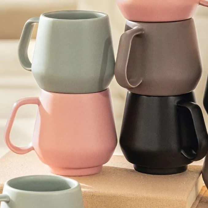 Caneca Cerâmica Chubby 330 ml Empalhável acetinada - Oxford