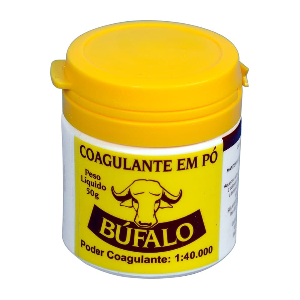 Coalho Para Leite Pepsina em Pó Bufalo 50gr 1x40.000 1un coagulante