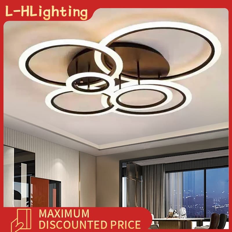 Luzes para sala de estar Novas luzes modernas para sala de jantar Luzes LED circulares para teto de quartos residenciais