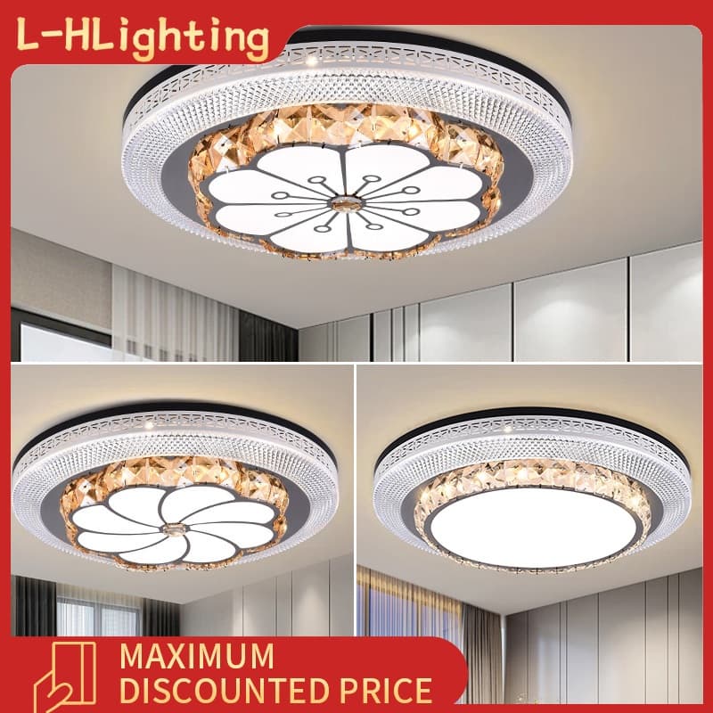 Luminária de teto baixa para sala de estar luminária pendente simples para quarto lustre de cristal para sala de jantar