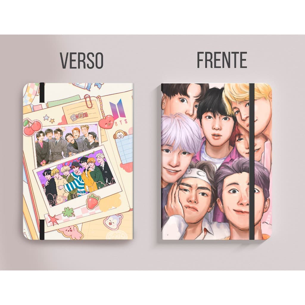 Caderno SKETCHBOOK ou anotações ARMY bts