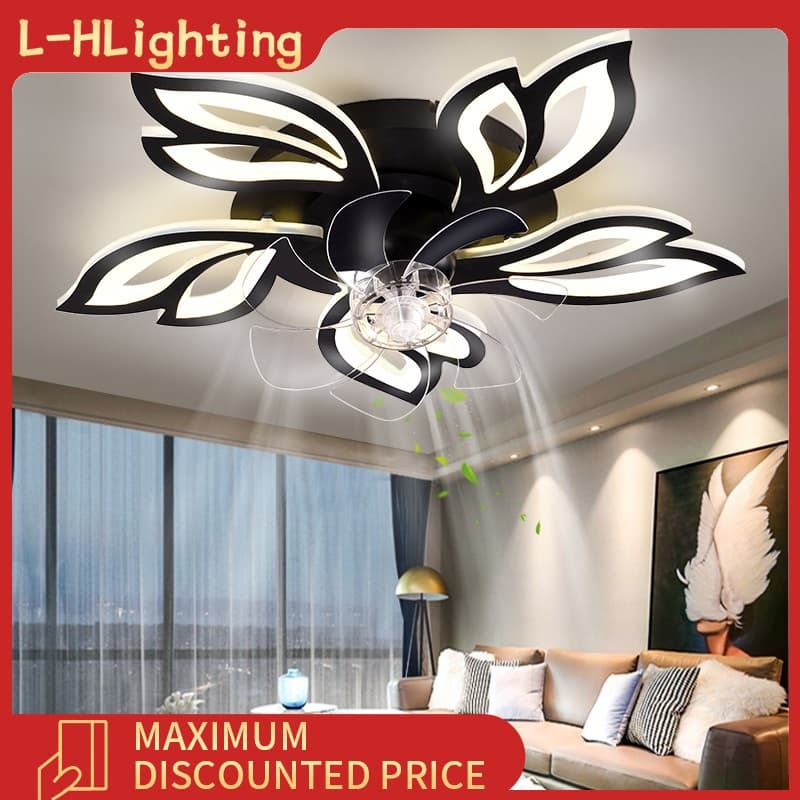 Ventilador de teto moderno para sala de estar luz LED para quarto e sala de jantar luz de teto simple para uso doméstico