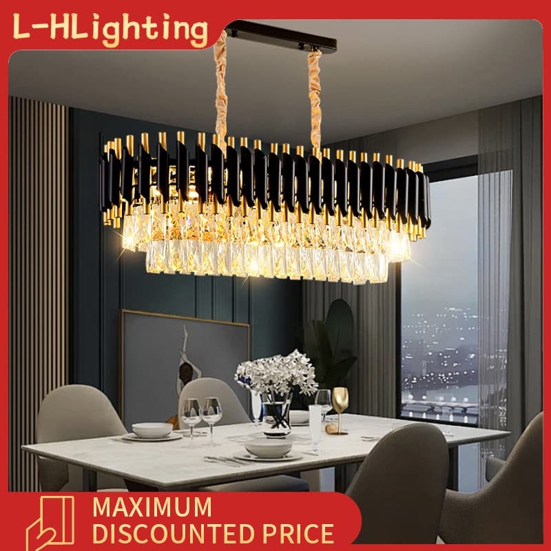 Luminária de teto para sala de estar nova luminária de cristal para sala de jantar luminária LED decorativa para quarto