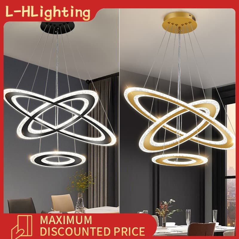 Luminárias modernas para sala de estar e sala de jantar, luminárias para bar e luminárias criativas para quartos