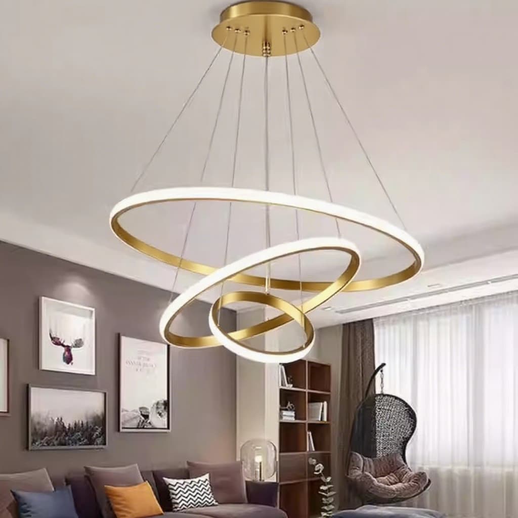 Lustre Teto Nordico Luxo 3 Nucleos Bivolt 110V/220V universal Romantico Ceu Estrelado SalaJantar-O15