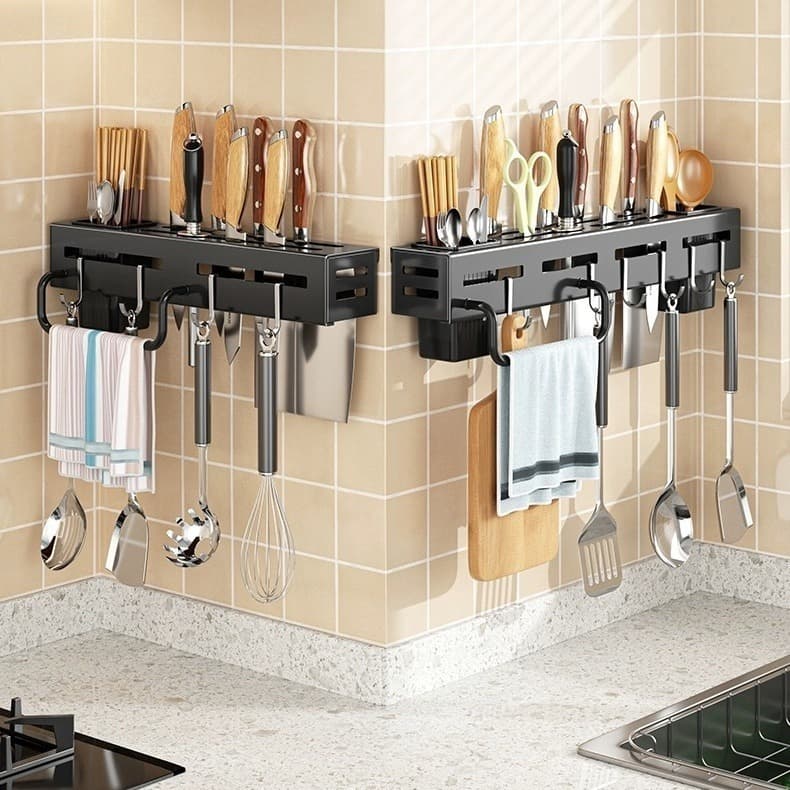Organizador Cozinha Aluminio Multifuncional Para Porta Especiarias Facas Utensilios -M3