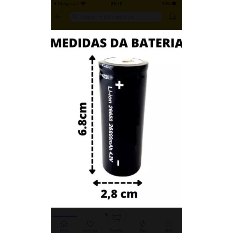 Bateria :26650