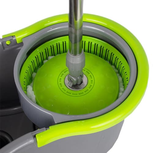 Mop Giratório Inox com Balde Centrífuga 12L e Refil de Microfibra