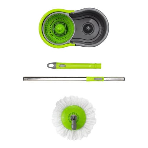 Mop Giratório 360° Balde e Centrífuga Plástica com 1 Refil de Microfibra – Alkilin