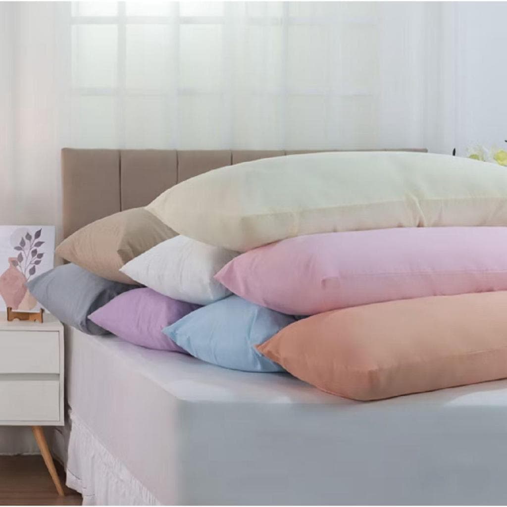 Capa Fronha para Travesseiro de Corpo Xuxão 1,90 m x 50 cm Percal Algodão Várias Cores