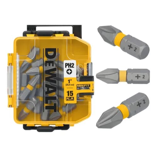 Kit Bits Ponteiras Philips PH2 Dewalt 15 Peças Maxfit DWA1PH2UMF15