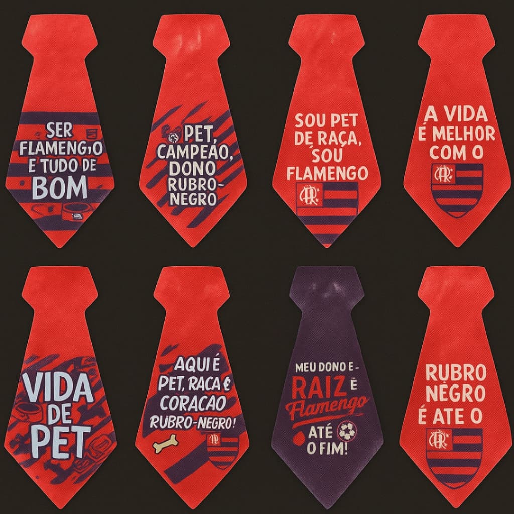 Kit Gravata Pet Shop Cachorro Gato Rubro Negro Sortida Atacado