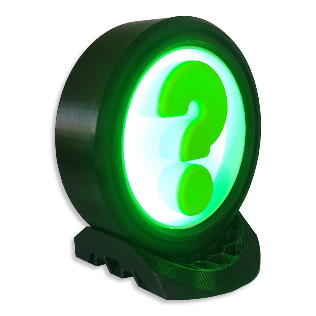 Luminária Decorativa Interrogação Question Exclamation Button Full LED Light