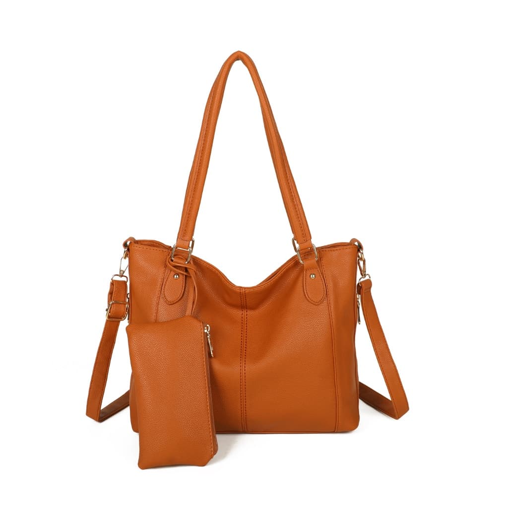 Bolsa Feminina Grande De Ombro Com Alça Transversal Regulável Acompanha Mini Bolsinha Porta Celular