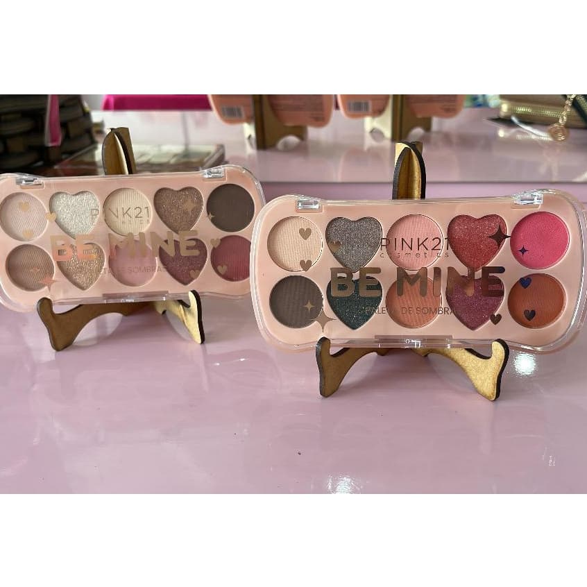 Paleta de Sombras Pink 21 Be Mine – 10 Cores Matte e Cintilante, Alta Pigmentação