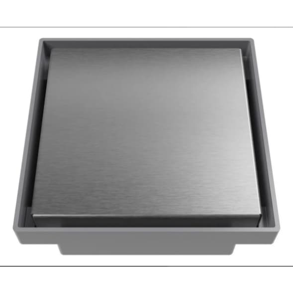 Ralo Oculto Inteligente Quadrado 10x10 Cm Com Tampa De Inox