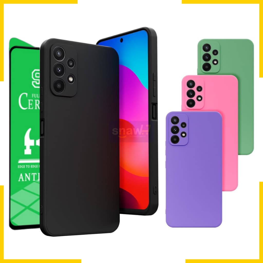 Kit Capa + Pelicula ceramica flexivel ou Só 1 Capinha Para Samsung Galaxy A32 4g Case Aveludada