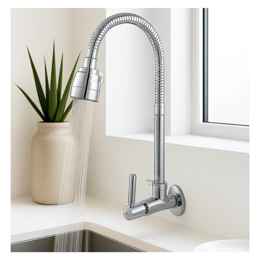 Torneira Gourmet Flexível Cozinha Parede Cromada 1/4 Volta (Com ou Sem Filtro) Premium