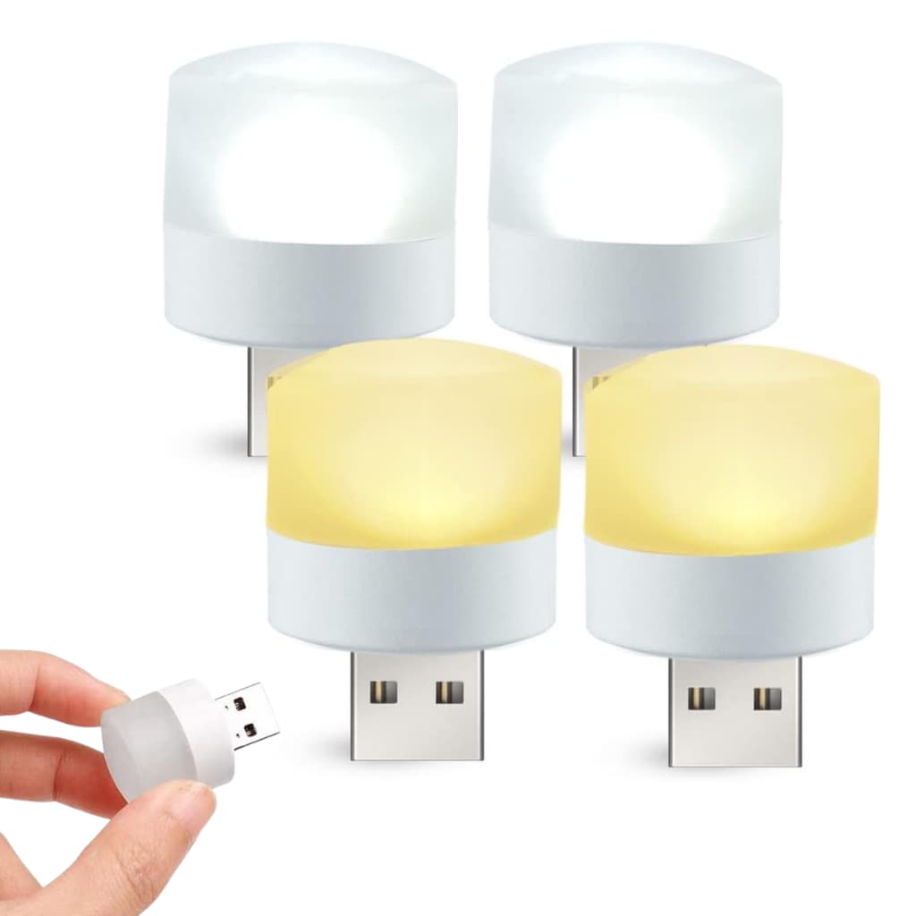 1 Mini Luz Noturna USB Proteção Para Os Olhos Abajur De Mesa De Leitura 5V LED