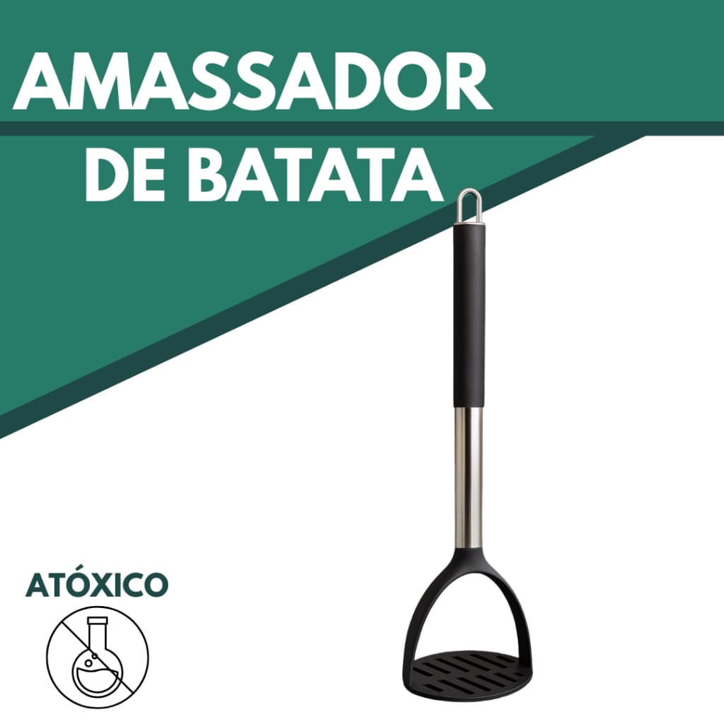 Amassador de Batatas 32cm Inox Paramount – Utensílio de Cozinha Resistente e Ergonômico