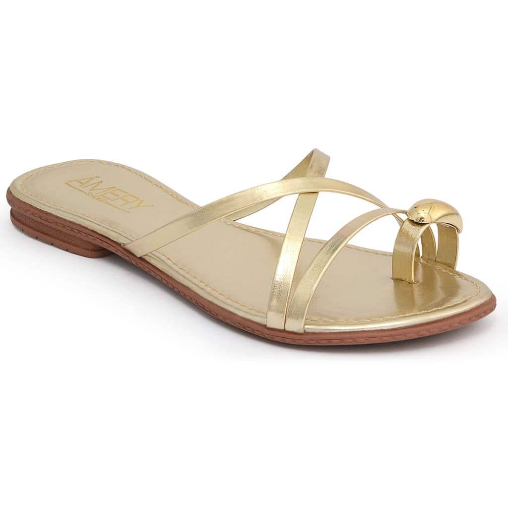 Sandália Rasteira Feminina Tiras Cruzadas Confortável Elegante - Amery Shoes