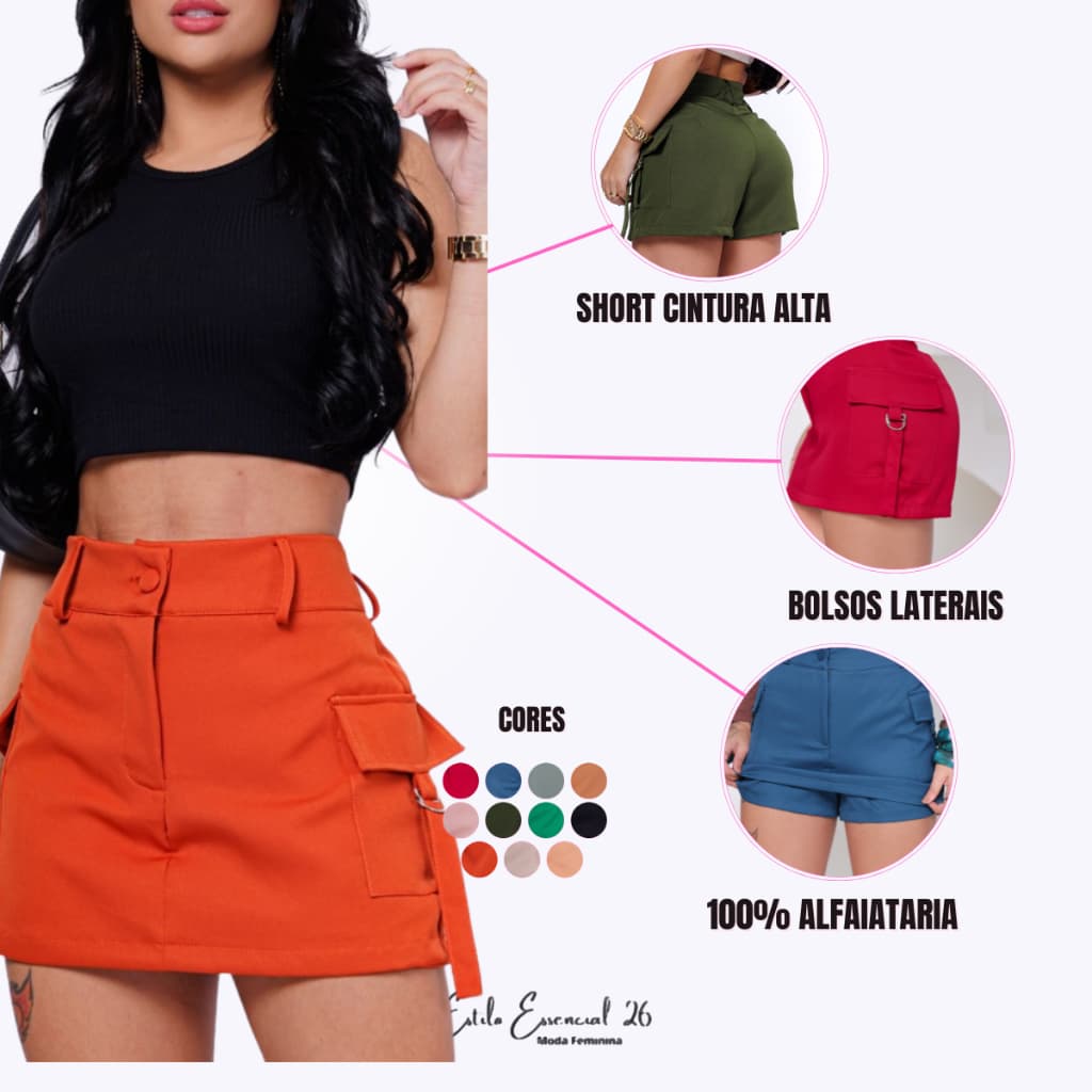 SHORT SAIA CARGO ALFAIATARIA