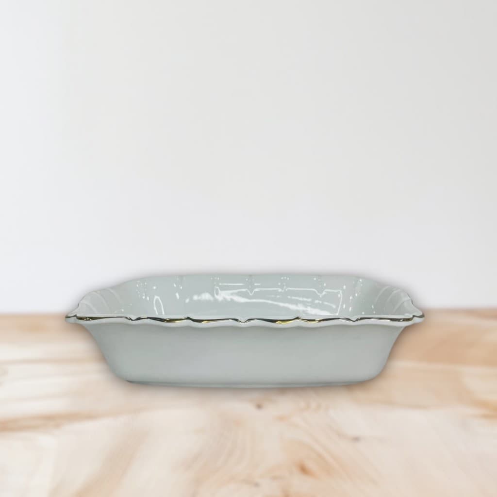 🍽️ Travessa de Porcelana com Fio de Ouro 18k – Design Elegante do Irã (Item 74)