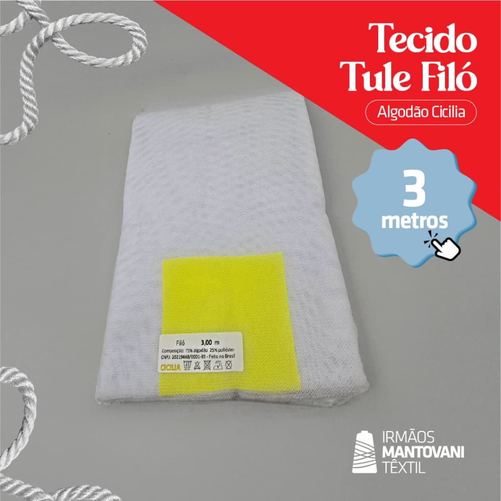 Tecido Tule Filo de Algodão Cicilia – 3m | Véus CCB, Casamentos, Decoração