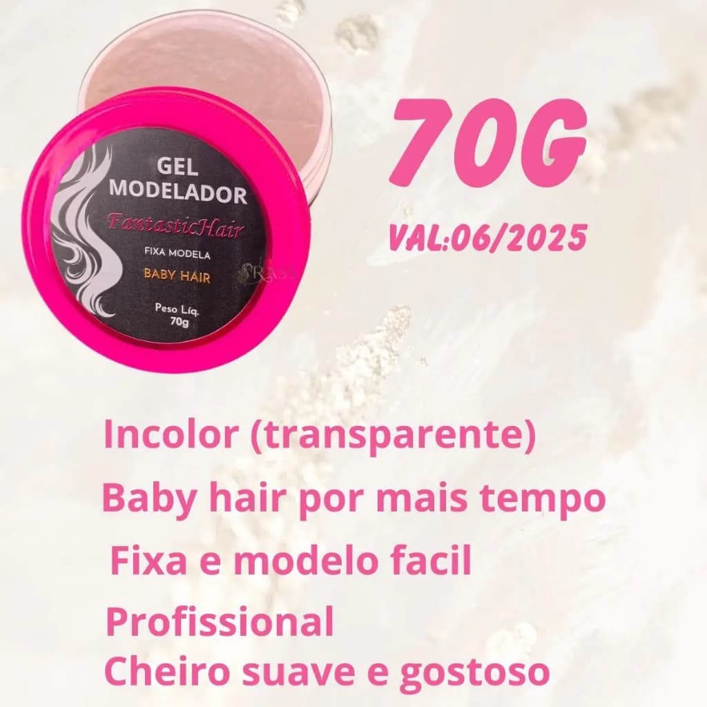 Gel Modelador Baby Hair Fixa e Modela Longa Durabilidade