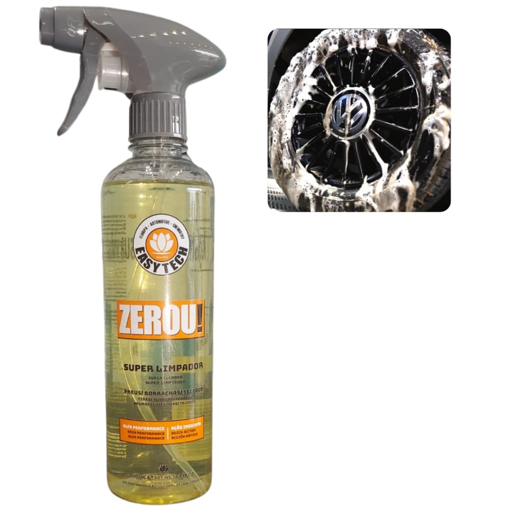 Zerou 500ml EasyTech Super Limpador Automotivo Pneus, Borracha e Tecidos