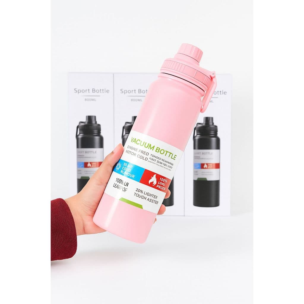 Garrafa Termica Importada 800Ml C/ Parede Dupla de Inox Modelo Exclusivo 2026