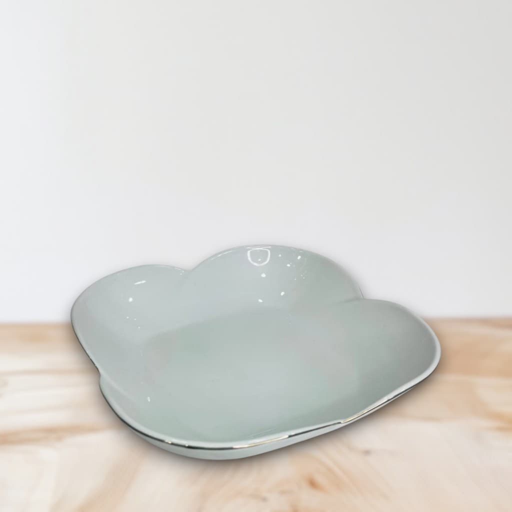 🍽️ Travessa de Porcelana com Acabamento em Ouro 18k (Item 119)