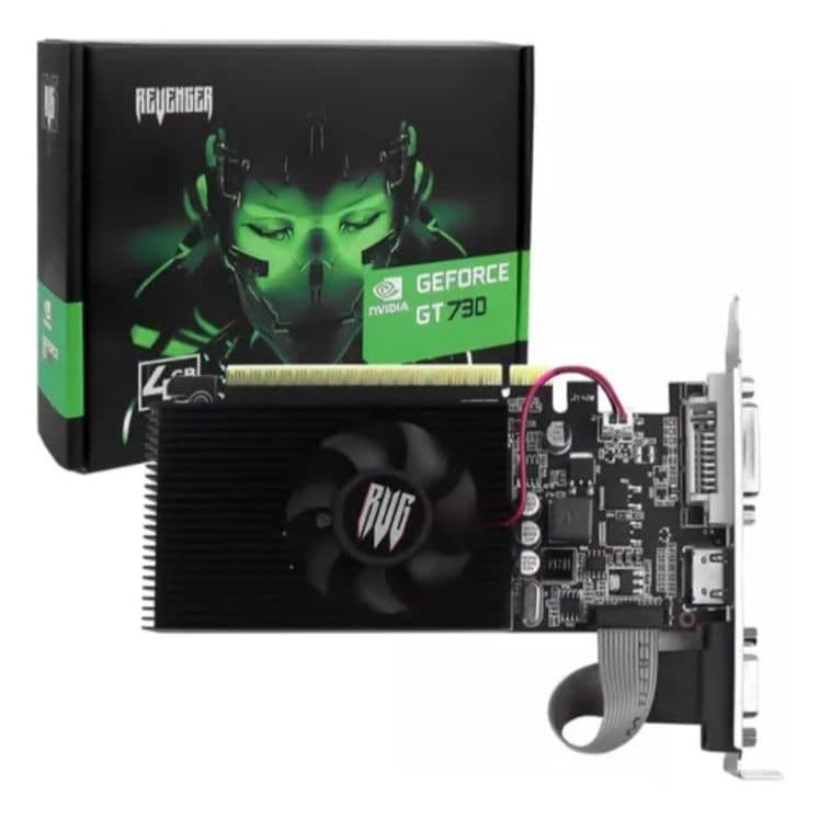 Placa De Vídeo Gaming Nvidia Geforce Gt730 4gb Ddr3 Hdmi Vga