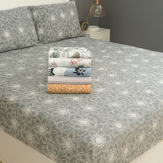 Jogo de Lençol Queen Microfibra Estampado com Elástico 2 Fronhas Toque Macio  Estampas Sortidas