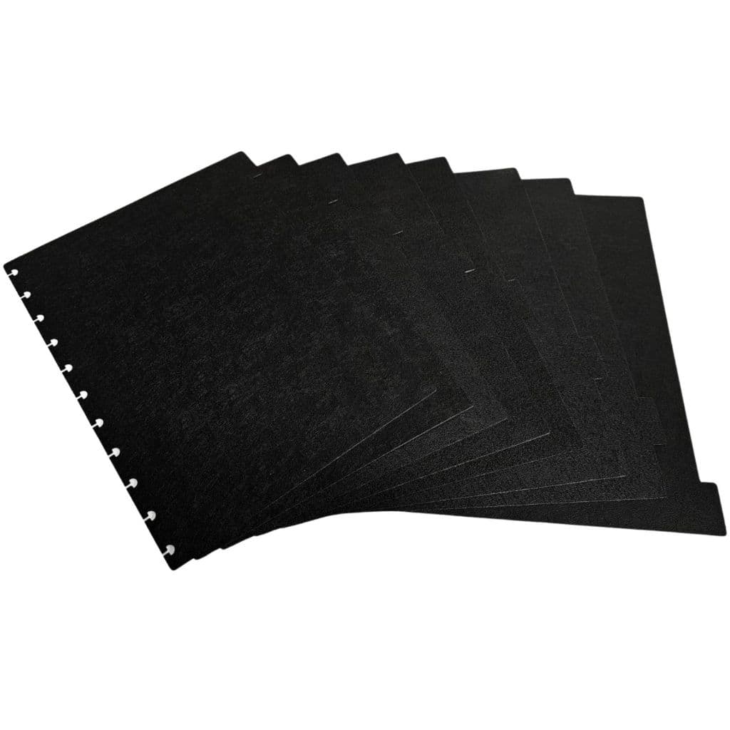 Kit 8 Divisorias 8 Abas Caderno de Discos Grande 11 Furos