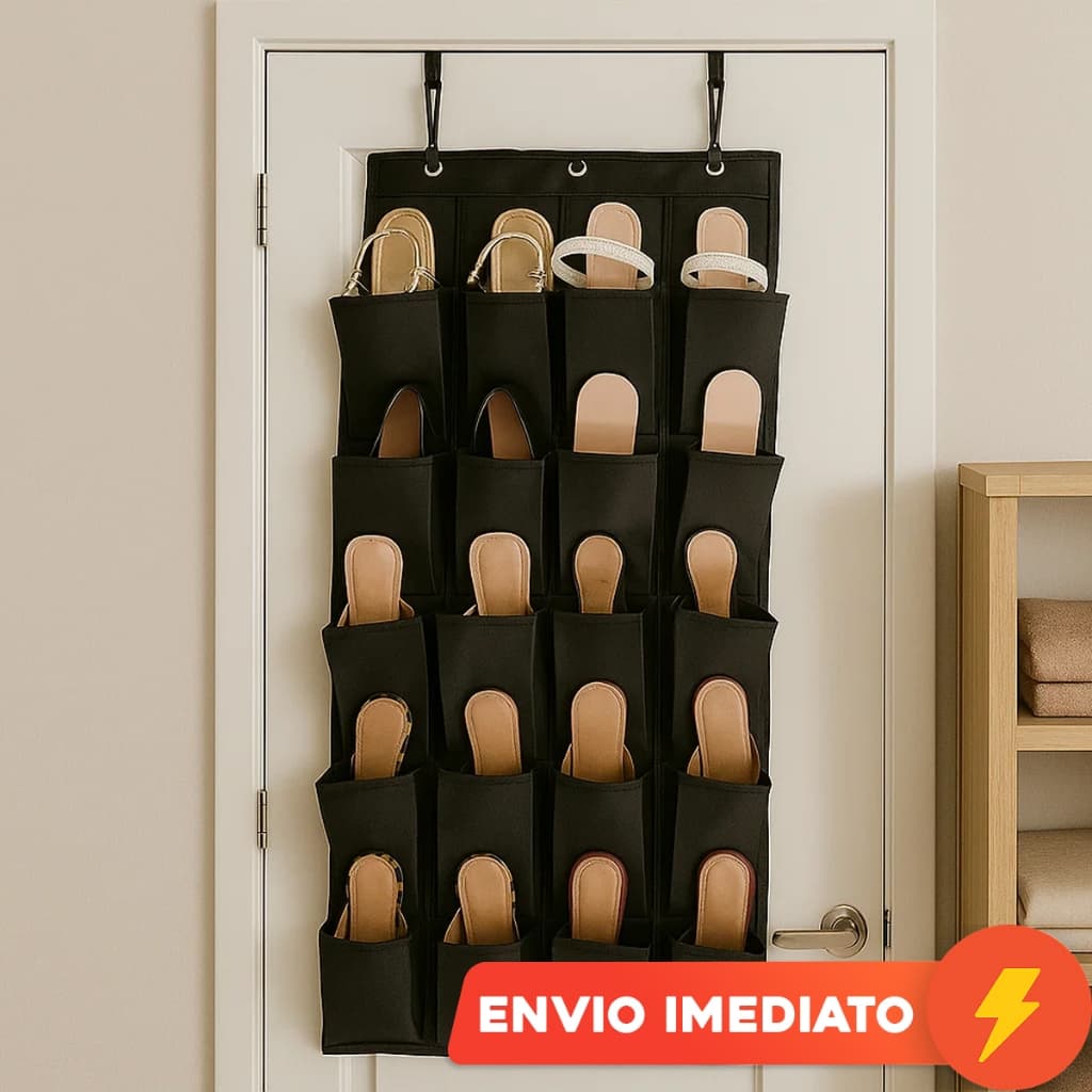 Sapateira De Porta Organizadora Sapatos Calçados Chinelos Tênis 10 Pares Vertical Hall De Entrada