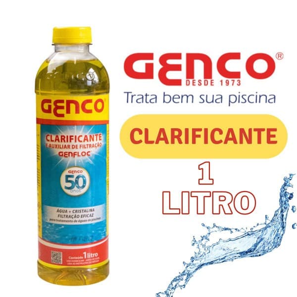 CLARIFICANTE P/ PISCINAS GENFLOC 1L  GENCO PROMOÇÃO
