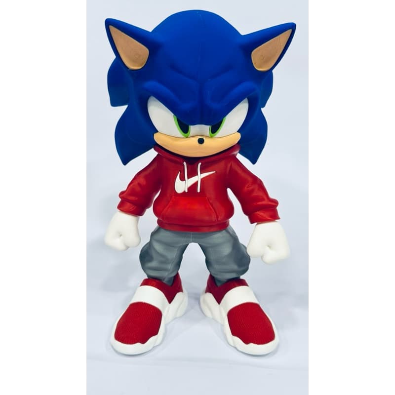 Boneco Sonic estilo urbano personalizado, Colecionável Sonic, Presente criativo  Sonic geek decoração