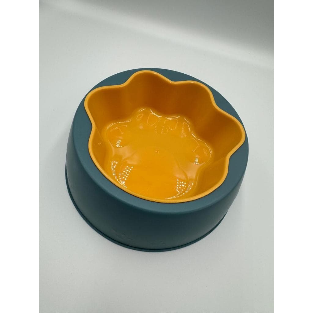 Comedouro/Bebedouro para Pet Cão ou Gato | Azul e Amarelo | Capacidade: 300 ml