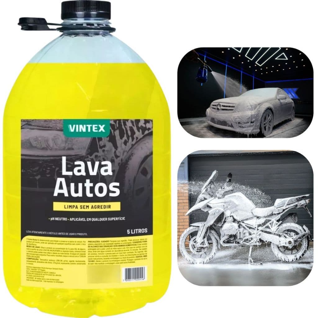 Lava Autos Shampoo Automotivo Ph Neutro 5l Vintex