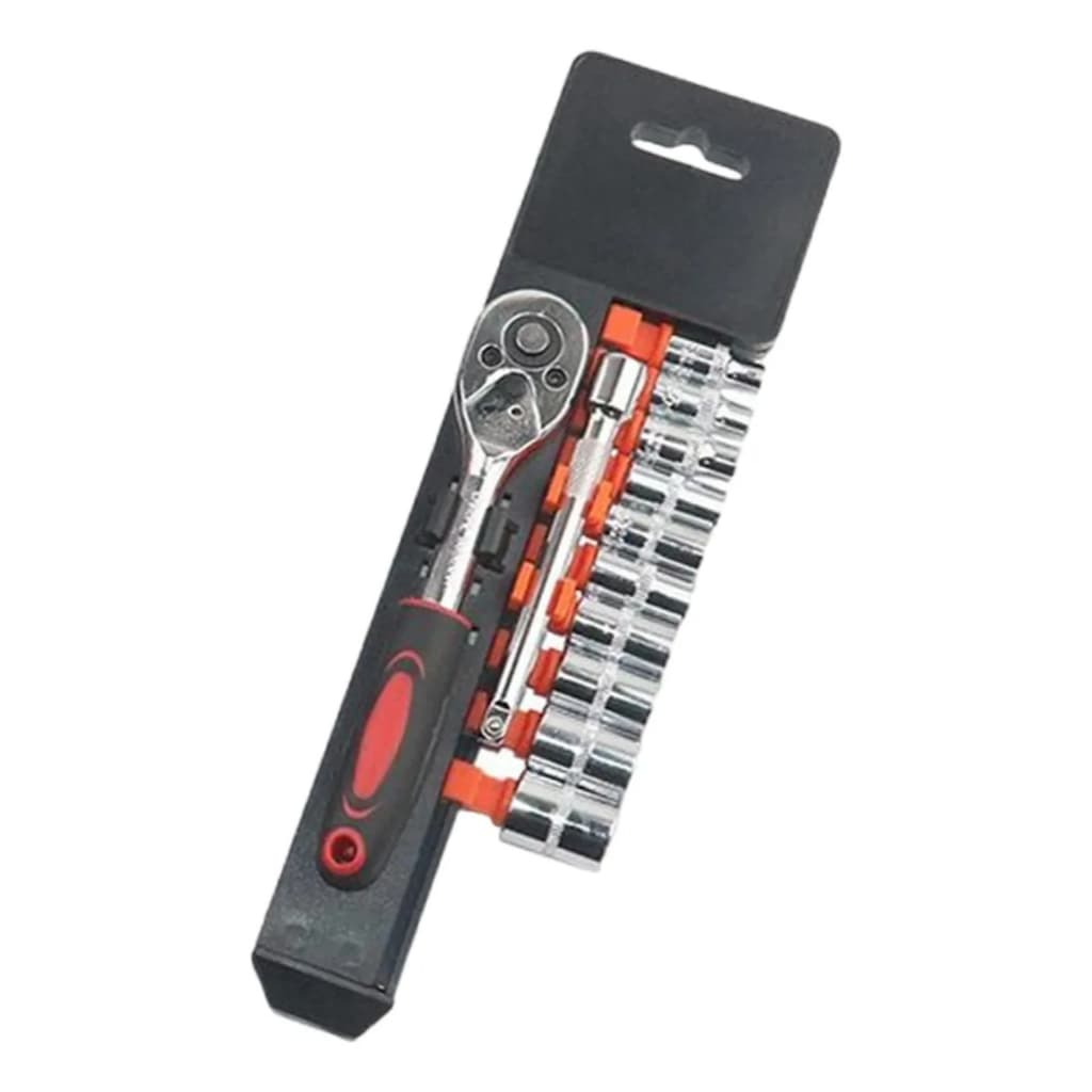 Kit Chave Catraca 1/4” com 12 Peças – Soquetes de 4mm a 13mm
