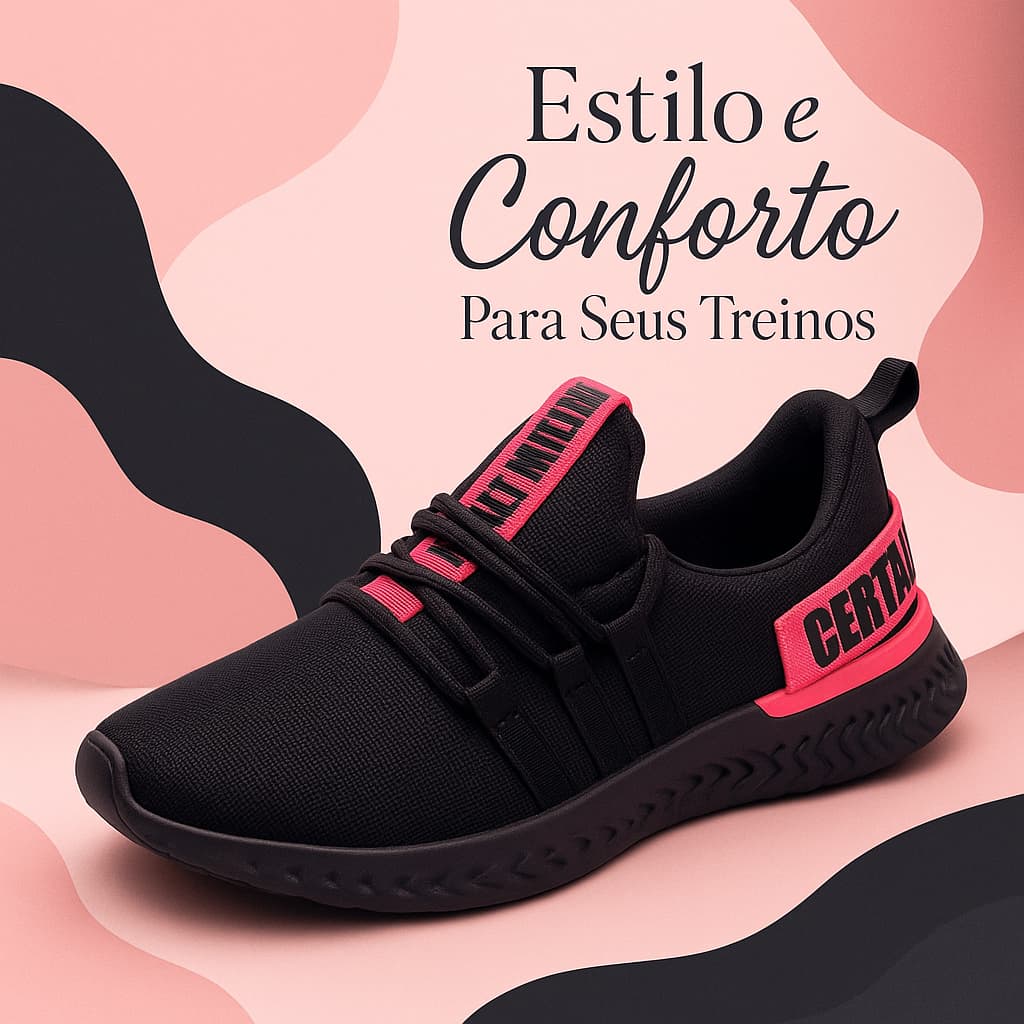 Tênis Feminino Corrida Academia Respirável Ideal para Treino