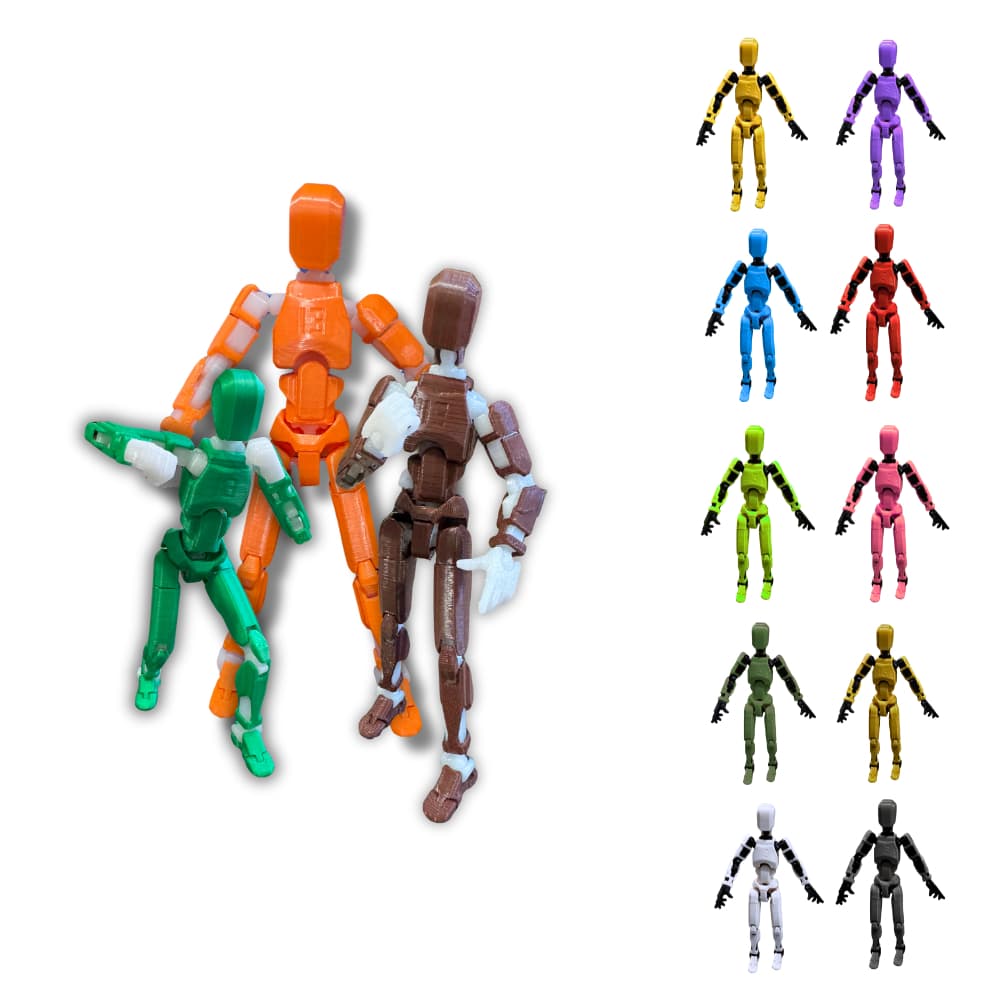 Boneco Montável Articulado Lucky Dummy 13 Kit Card Brinquedo Várias cores