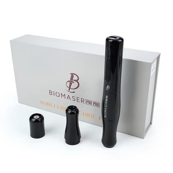 Dermografo Biomaser P90 Pro Wirelles Pen Sem fio - 2 Grip Preto