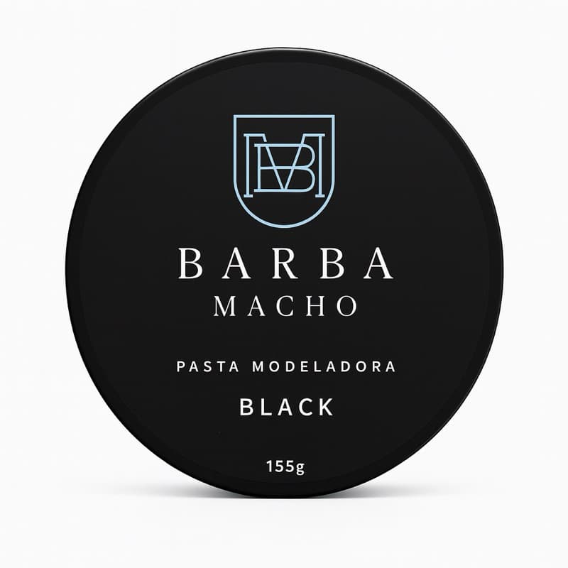 Pomada Modeladora Black Barba Macho 155g - Cera Escurecedora