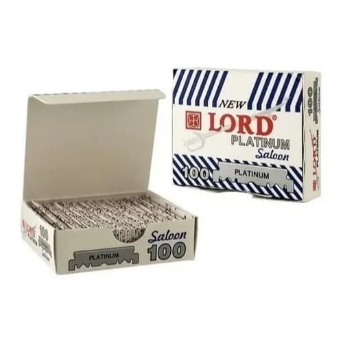Kit 1000 Meia Lâminas Barbear Inox Lord Platinum Original Nf