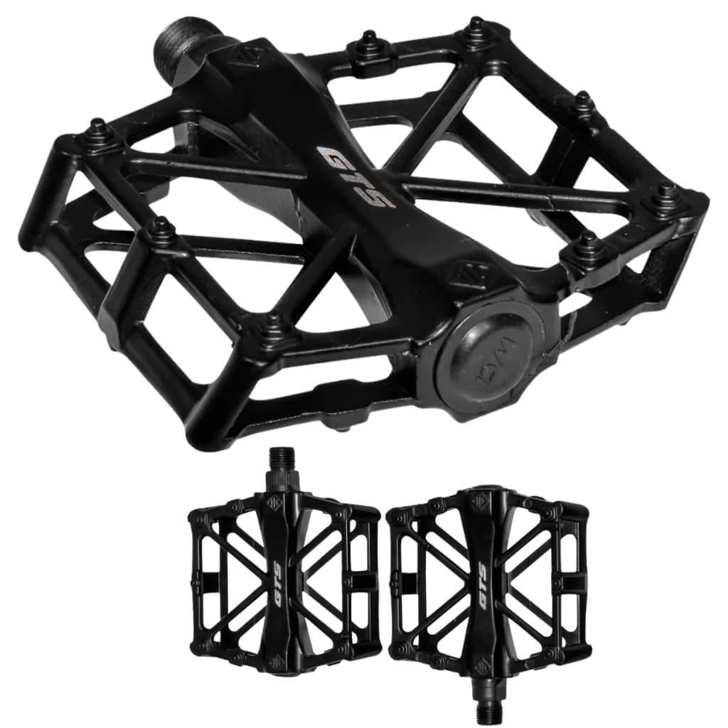 Pedal Plataforma Rosca Grossa 9/16 Aluminio Bicicleta Bike GTS Preto Esferado Resistente