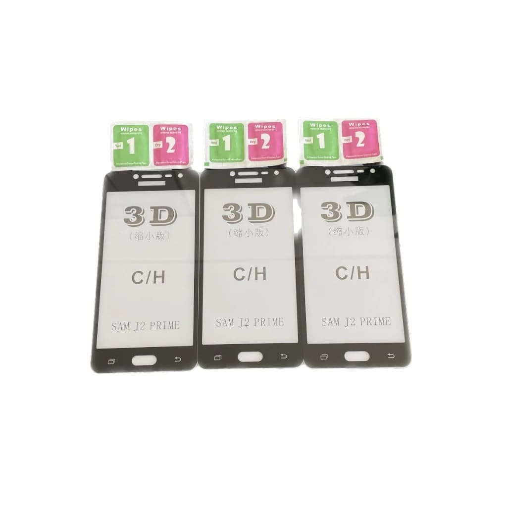 3 Películas 3D (Galaxy J2 Prime) De Vidro + Kit De Limpeza