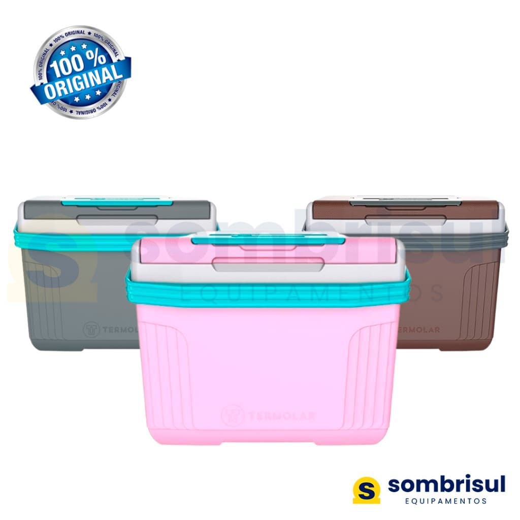 Caixa Cooler Térmico Pequeno 8 Litros Porta Copos Café da Tarde Cabe Até 12 Latas Cores - Termolar