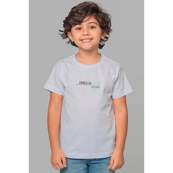 camiseta Infantil Gangster Original 100% Algodão – Numeração 4, 6 e 8 – Conforto e Estilo